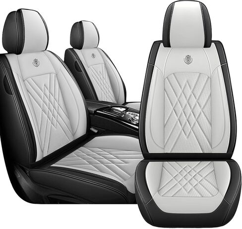 أغطية مقاعد السيارة لسيارة MINI Countryman 2013-2026، مجموعة مكونة من 5 قطع من واقيات المقاعد المصنوعة من جلد نابا غير قابلة للانزلاق، مجموعة أغطية مقاعد قابلة للتنفس. (قياسي 5 مقاعد، بيج) in Kuwait