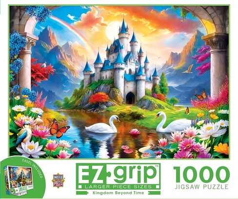 لغز الصور المقطوعة EZ Grip من ماستربيسز 1000 قطعة للبالغين أو الأسرة أو الأطفال - الأوغاد في يوم الغسيل - 23.5 بوصة × 34 بوصة in Kuwait