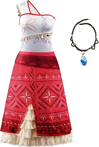 فستان الأميرة للنساء مجموعة تنورة أزياء الهالوين لمغامرة المحيط للبالغين مع قلادة للحفلات in Kuwait