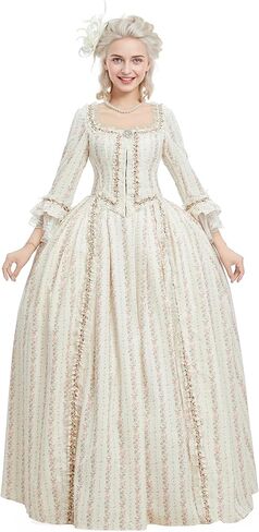 miccostumes Women's Costume Marie Antoinette Cosplay Floral Top Skirt Set Rococo Victorian Ball Gown in Saudi Arabia