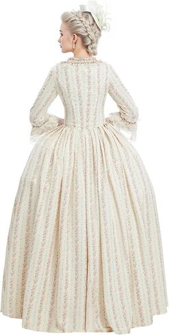 miccostumes Women's Costume Marie Antoinette Cosplay Floral Top Skirt Set Rococo Victorian Ball Gown in Saudi Arabia