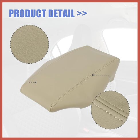 ACROPIX Car Center Console Lid Armrest Seat Box Cover Protector Replacement Microfiber Leather for Toyota Prius 2004-2009 Beige Car Parts in Saudi Arabia