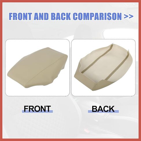 ACROPIX Car Center Console Lid Armrest Seat Box Cover Protector Replacement Microfiber Leather for Toyota Prius 2004-2009 Beige Car Parts in Saudi Arabia