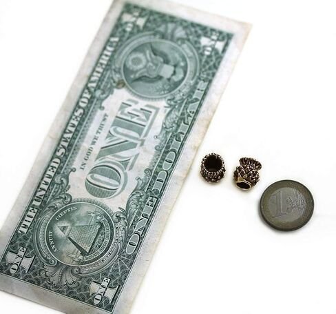 LynnAround Bronze Norse Scottish Thistle Cirsium Flower Beard Beads Rings, Dwarven Dreadlock Pirate Medieval Hair Beads, Pagan Charm Jewelry in Saudi Arabia