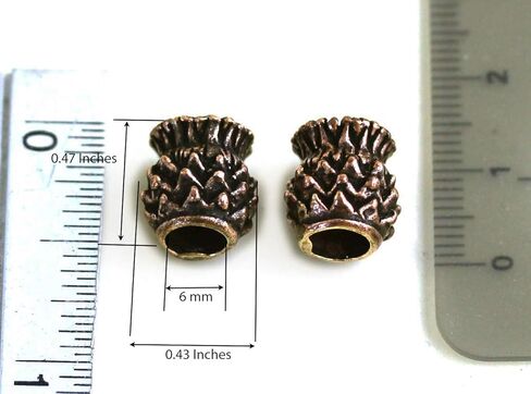 LynnAround Bronze Norse Scottish Thistle Cirsium Flower Beard Beads Rings, Dwarven Dreadlock Pirate Medieval Hair Beads, Pagan Charm Jewelry in Saudi Arabia
