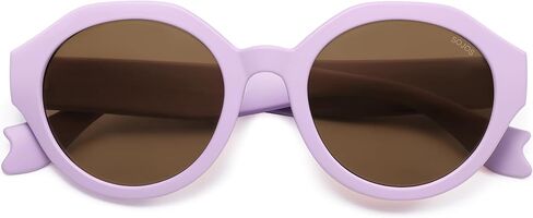 SOJOS Ocean Collection Round Sunglasses Recycled Fishing Net Frame Eco-Friendly UV400 Polarized Lenses, Indian Ocean in Saudi Arabia