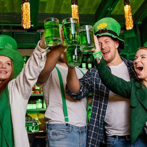 MOSOTECH أساور عيد القديس باتريك للنساء والرجال، سوار لاكي ليف شامروك سحر قابل للتكديس، سوار عطلة أيرلندي مطرز باللون الأخضر البرسيم، إكسسوارات يوم القديس باتريك ملابس هدايا مجوهرات in Kuwait