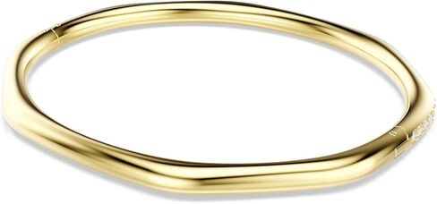 Swarovski Dextera bangle, Octagon shape, Round cut, White, Gold-tone plated in Saudi Arabia
