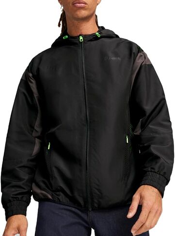 PUMA Mens Mapf1 Statement Woven Jacket Athletic Outerwear Casual - Black in Saudi Arabia