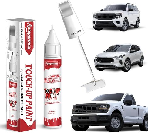 Oxford White(YZ/Z1/M6887) Touch Up Paint for Ford, Exact Match Car Scratch Repair Kit, Quick and Easy Fix Chips in Saudi Arabia