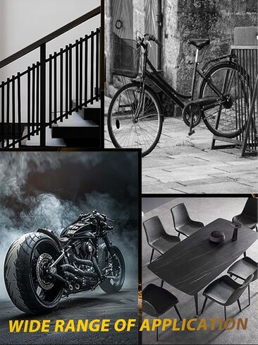 طلاء أسود غير لامع، قلم طلاء لإصلاح خدوش عجلة السيارة، لون دقيق سهل الاستخدام (أسود غير لامع) in Kuwait