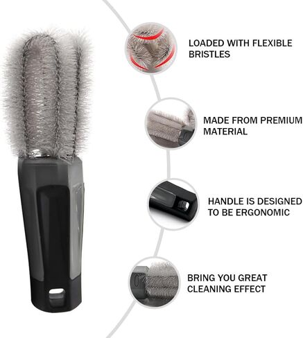 Car Lug Nut Brush for Wheel and Rim Detailing - Flexible Hub Screw Cleaning Tool, Soft Sponge Tire Brush for Automotive Bolts, Car Washing Supplies for SUV, Truck, RV in Kuwait