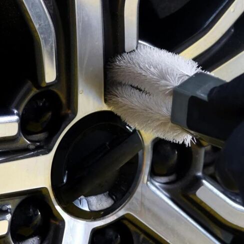 Car Lug Nut Brush for Wheel and Rim Detailing - Flexible Hub Screw Cleaning Tool, Soft Sponge Tire Brush for Automotive Bolts, Car Washing Supplies for SUV, Truck, RV in Kuwait