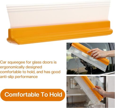 Car Squeegee, 6 Pack 12 inch Flexible Car Water Scraper Tool Silicone Window Squeegee for Cars Or Home Use, Washing & Wiping Glass, Mirror & Shower Doors, Yellow in Kuwait