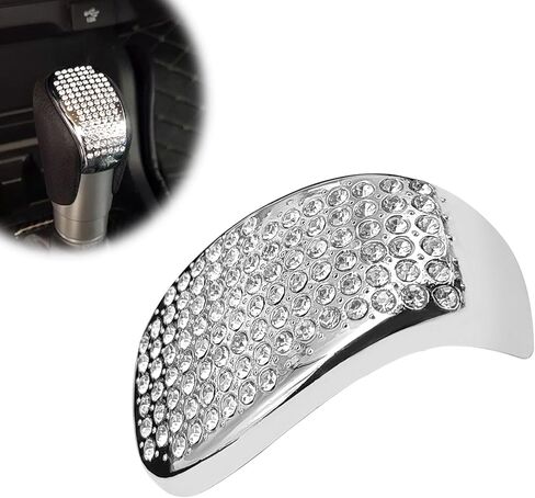 ملصقات بغطاء ذراع ناقل الحركة من Bling Gear متوافقة مع H0nda Accord 2018-2021 الجيل العاشر EX EX-L LX، ملحقات الديكور الداخلي الأنيقة الكريستالية، زخرفة زخرفية فضية لطيفة in Saudi Arabia