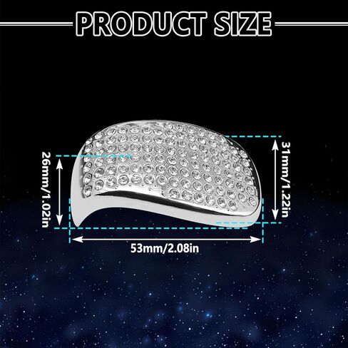 ملصقات بغطاء ذراع ناقل الحركة من Bling Gear متوافقة مع H0nda Accord 2018-2021 الجيل العاشر EX EX-L LX، ملحقات الديكور الداخلي الأنيقة الكريستالية، زخرفة زخرفية فضية لطيفة in Saudi Arabia