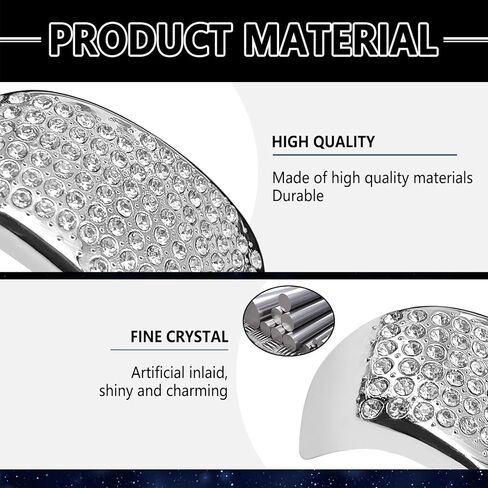 ملصقات بغطاء ذراع ناقل الحركة من Bling Gear متوافقة مع H0nda Accord 2018-2021 الجيل العاشر EX EX-L LX، ملحقات الديكور الداخلي الأنيقة الكريستالية، زخرفة زخرفية فضية لطيفة in Saudi Arabia