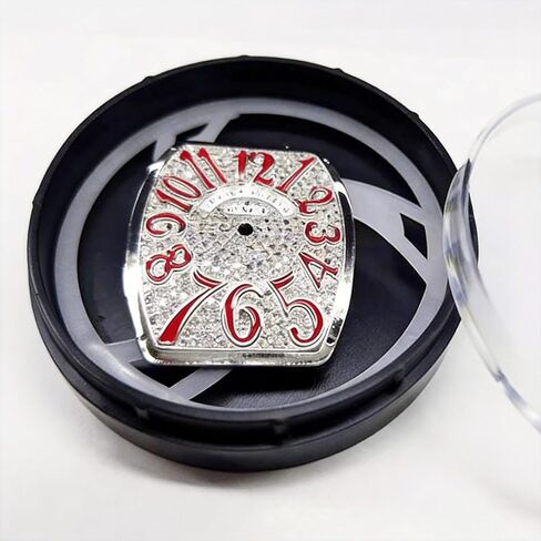 4 Pack Watch Dial Storage Box, Round Plastic Watch Parts Case with Clear Lid Dustproof Movement Holder Organizer for Watchmakers Protective Container for Repair Components in Kuwait