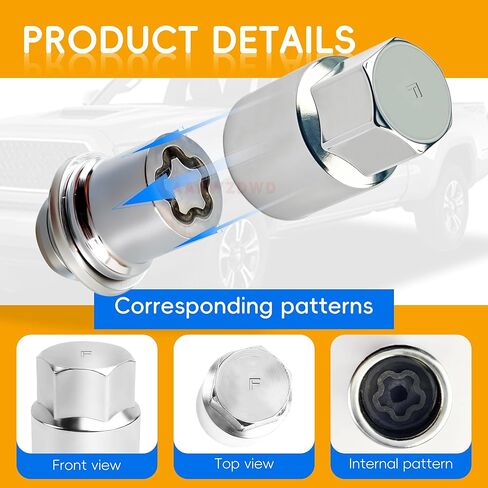#F for Toyota Wheel Lock Key Compatible Toyota Lexus Tacoma F-Wheel Locking nut Key Removal Tool in Kuwait