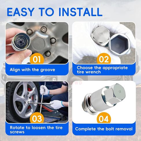 #F for Toyota Wheel Lock Key Compatible Toyota Lexus Tacoma F-Wheel Locking nut Key Removal Tool in Kuwait