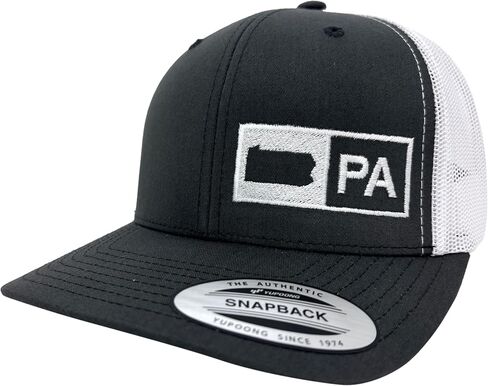 قبعة سائق الشاحنة - شبكة بنسلفانيا (رمادي فحمي/أبيض)، Snapback in Saudi Arabia