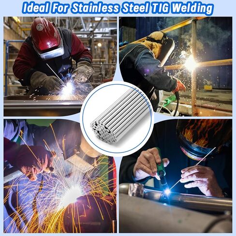 Convivium ER308L Stainless Steel TIG Welding Rods 1/16" x 16", 20pcs Low Carbon TIG Filler Rod Set for 304 Stainless Steel, High Strength Corrosion Resistant Welding Wire in Kuwait