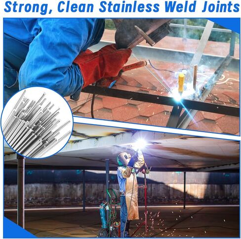 Convivium ER308L Stainless Steel TIG Welding Rods 1/16" x 16", 20pcs Low Carbon TIG Filler Rod Set for 304 Stainless Steel, High Strength Corrosion Resistant Welding Wire in Kuwait