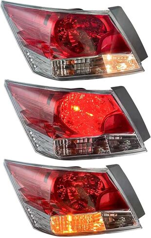 مجموعة ضوء الذيل مناسبة لـ 2008-2012 Honda Accord، مصباح الفرامل الخلفي للضوء لـ 2008 2009 2010 2011 2012 Accord 4 أبواب سيدان استبدال الجانب الأيسر للسائق HO2800172 33550TA0A01 in Kuwait