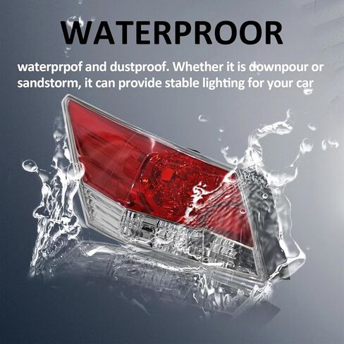 مجموعة ضوء الذيل مناسبة لـ 2008-2012 Honda Accord، مصباح الفرامل الخلفي للضوء لـ 2008 2009 2010 2011 2012 Accord 4 أبواب سيدان استبدال الجانب الأيسر للسائق HO2800172 33550TA0A01 in Kuwait