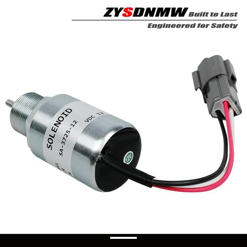 SA-3725-12 12V Fuel Shut Off Solenoid 30A87-20402 Compatible with Mitsubishi L2E L3E S3L S4L Engine Volvo Excavator EC13 EC15 EC20 EC25 Mitsubishi Generator Mahindra Max 28 Tractor Stop Solenoid in Kuwait
