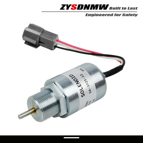 SA-3725-12 12V Fuel Shut Off Solenoid 30A87-20402 Compatible with Mitsubishi L2E L3E S3L S4L Engine Volvo Excavator EC13 EC15 EC20 EC25 Mitsubishi Generator Mahindra Max 28 Tractor Stop Solenoid in Kuwait