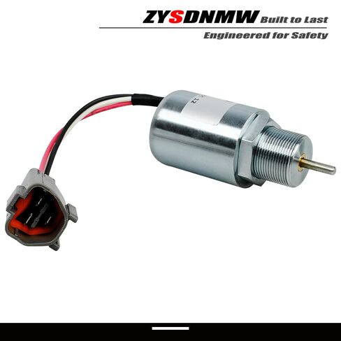 SA-3725-12 12V Fuel Shut Off Solenoid 30A87-20402 Compatible with Mitsubishi L2E L3E S3L S4L Engine Volvo Excavator EC13 EC15 EC20 EC25 Mitsubishi Generator Mahindra Max 28 Tractor Stop Solenoid in Kuwait
