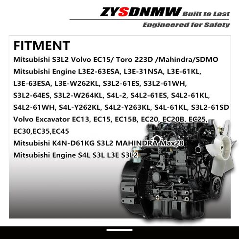 SA-3725-12 12V Fuel Shut Off Solenoid 30A87-20402 Compatible with Mitsubishi L2E L3E S3L S4L Engine Volvo Excavator EC13 EC15 EC20 EC25 Mitsubishi Generator Mahindra Max 28 Tractor Stop Solenoid in Kuwait