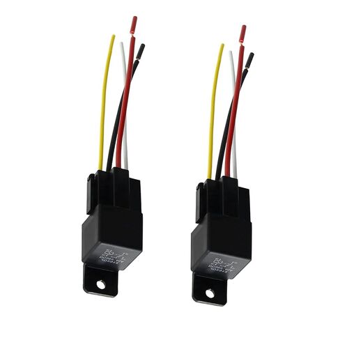 2 Pcs JD-2912 4 Pin DC 36V 40A Multi-Purpose Automotive Relay - Heavy Duty Standard Relay for Car Motor, Universal Replacement Accessories with Harness in Saudi Arabia