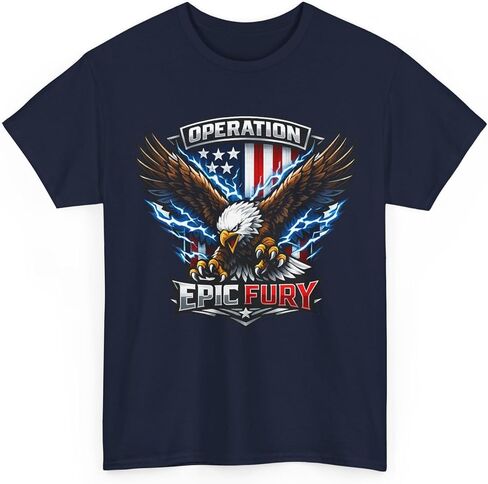 قميص Operation Epic Fury Eagle، تي شيرت برسومات وطنية بنمط تكتيكي خيالي in Kuwait