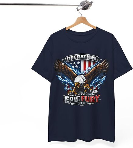قميص Operation Epic Fury Eagle، تي شيرت برسومات وطنية بنمط تكتيكي خيالي in Kuwait