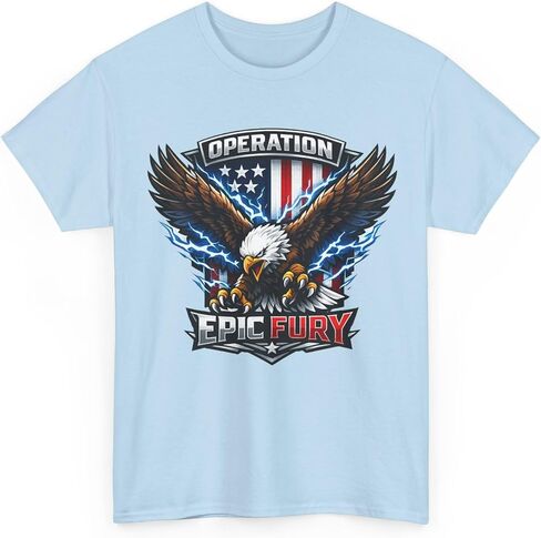 Operation Epic Fury Eagle Shirt, Fictional Tactical Style Patriotic Graphic T-Shirt in Saudi Arabia