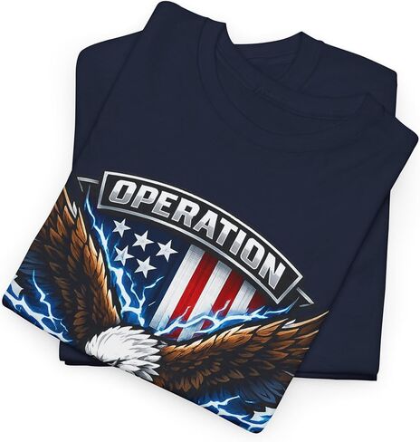 قميص Operation Epic Fury Eagle، تي شيرت برسومات وطنية بنمط تكتيكي خيالي in Kuwait