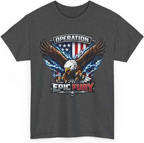 قميص Operation Epic Fury Eagle، تي شيرت برسومات وطنية بنمط تكتيكي خيالي in Kuwait