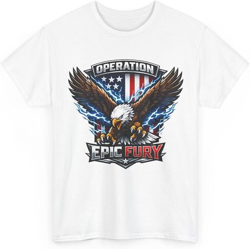 قميص Operation Epic Fury Eagle، تي شيرت برسومات وطنية بنمط تكتيكي خيالي in Kuwait