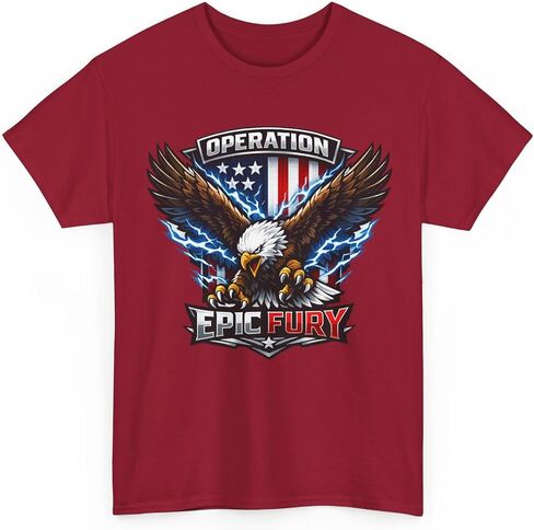 قميص Operation Epic Fury Eagle، تي شيرت برسومات وطنية بنمط تكتيكي خيالي in Kuwait