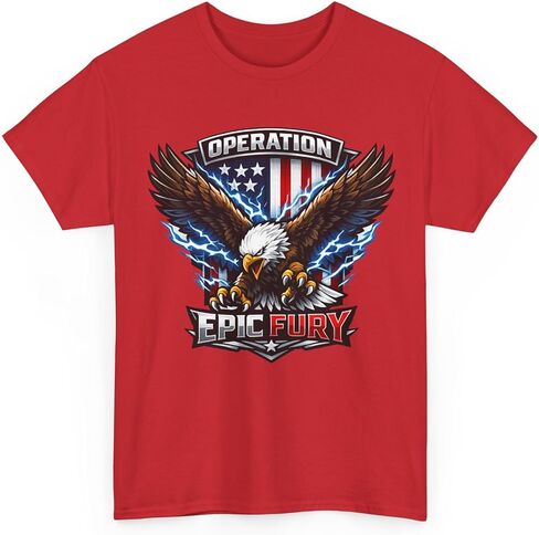 قميص Operation Epic Fury Eagle، تي شيرت برسومات وطنية بنمط تكتيكي خيالي in Kuwait
