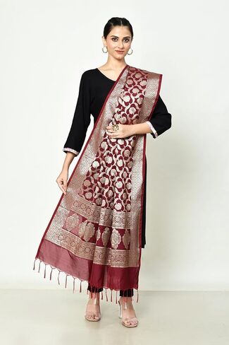 Banarasi Dupatta for Women, Shawl Scarf Wrap Chunni in Saudi Arabia
