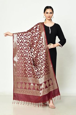 Banarasi Dupatta for Women, Shawl Scarf Wrap Chunni in Saudi Arabia
