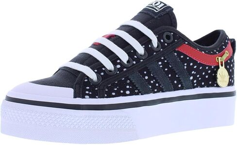 adidas Nizza Platform GS Girls Shoes Size 5.5, Color: Black/White/Red in Saudi Arabia