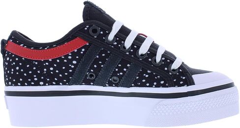 adidas Nizza Platform GS Girls Shoes Size 5.5, Color: Black/White/Red in Saudi Arabia