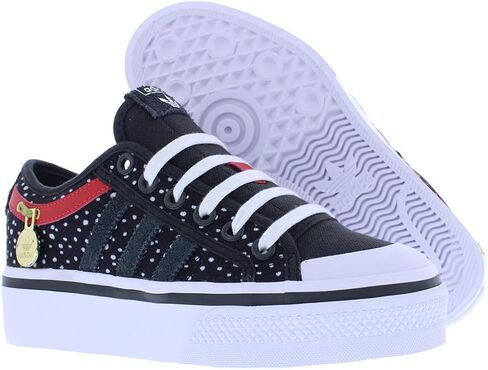 adidas Nizza Platform GS Girls Shoes Size 5.5, Color: Black/White/Red in Saudi Arabia