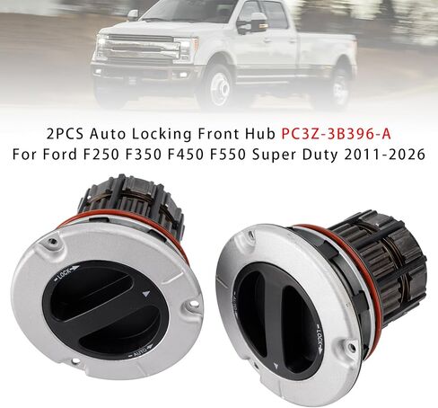 2PCS Auto Locking Front Hub PC3Z-3B396-A Fit For Ford F250 F350 F450 F550 Super Duty 2011-2026 in Saudi Arabia