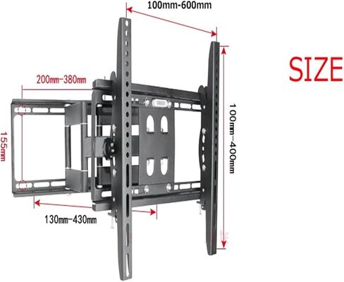 DL-D-10T 30"-65" 60" 孔距 600X400 60kg Full Motion 6 Arm Adjustable Arm TV Stand LCD Wall Mount LED Bracket Swivel in Saudi Arabia