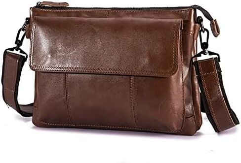 Genuine Leather Laptop Bag for Men Business Briefcase Messenger Shoulder Bag Crossbody Work Office Handbag Vintage in Kuwait